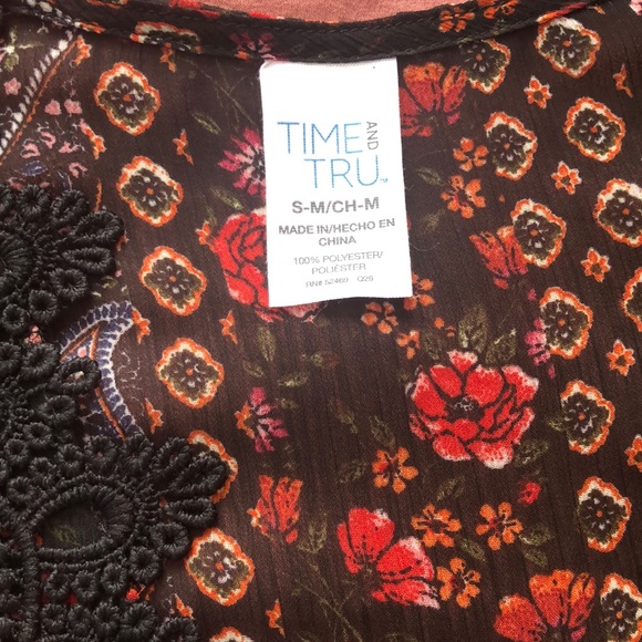 Multi-Colored Floral Kimono - Picture 2 of 3